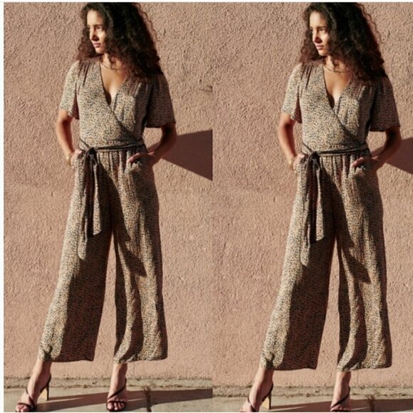 NWT Anthropologie Neve Cross Front Jumpsuit Medium JB